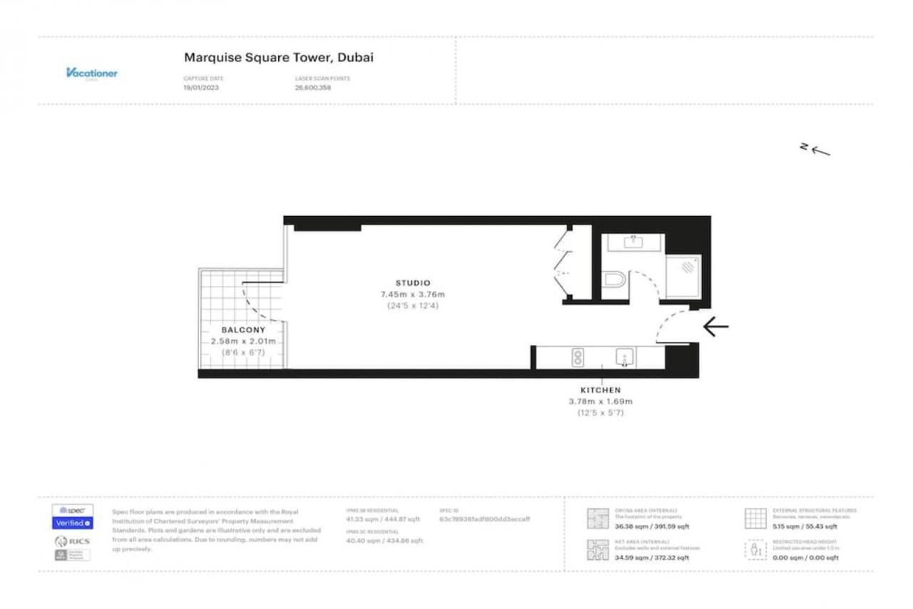 Marquise Square Tower, Business Bay - Bright Studio Dubai Exterior photo